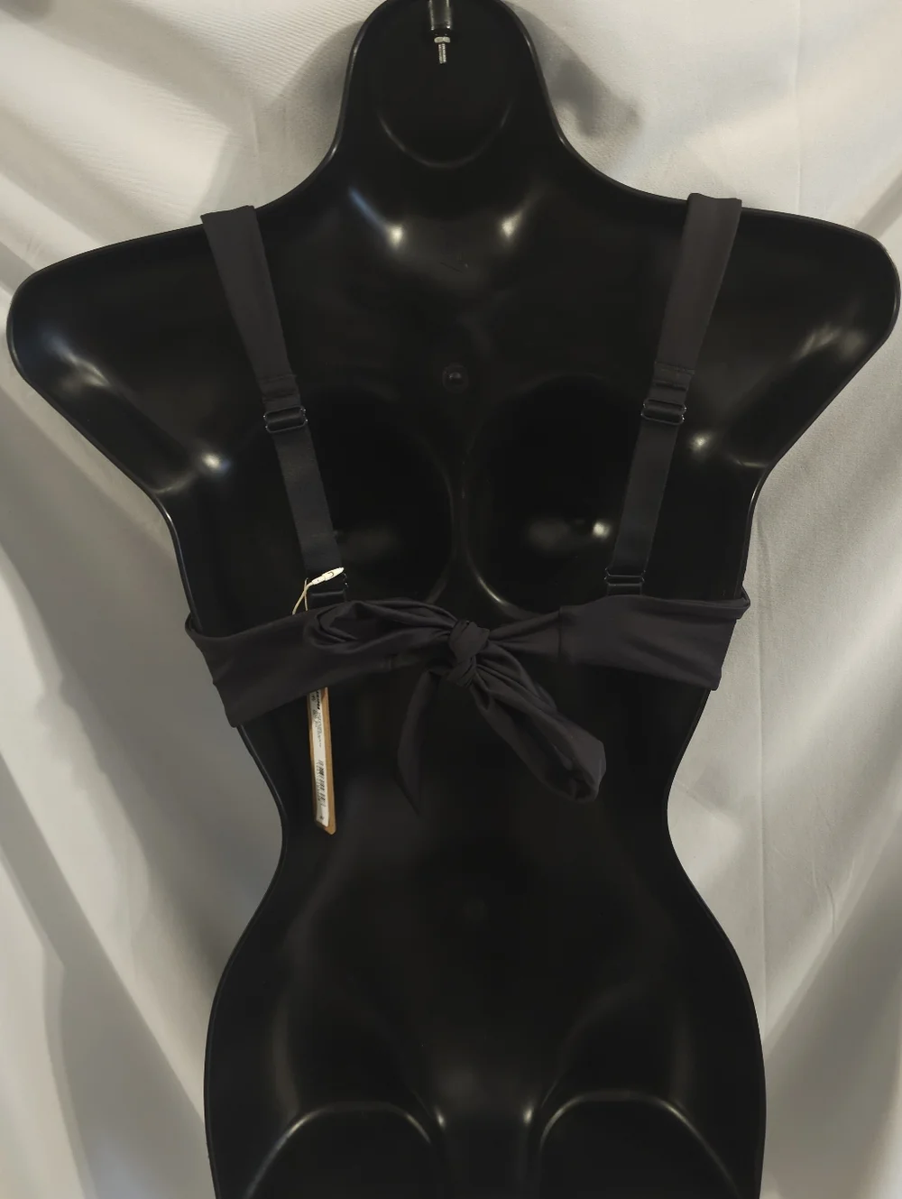 Skims Signature Swim Ultimate Push Up Tie Back Bikini Top Onyx Size 7 BTTOP5727W